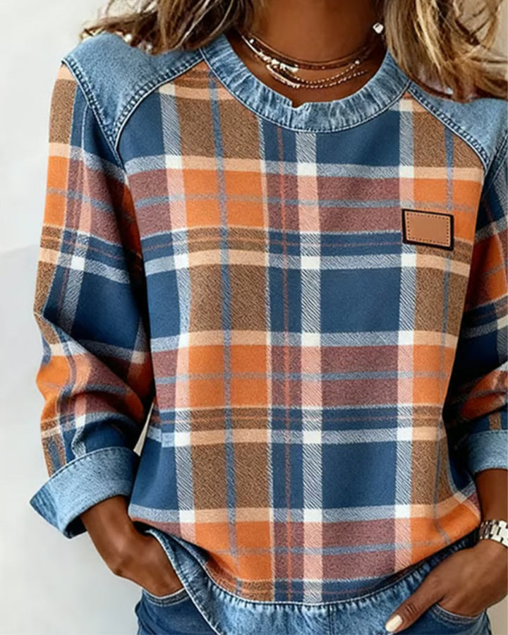 Ivy – Sudadera de Motivo Patchwork para Mujer