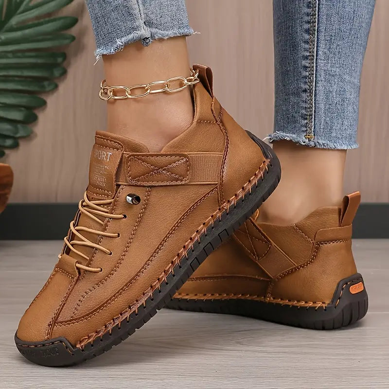 Gisela - Zapatos ortopédicos cómodos efecto cuero