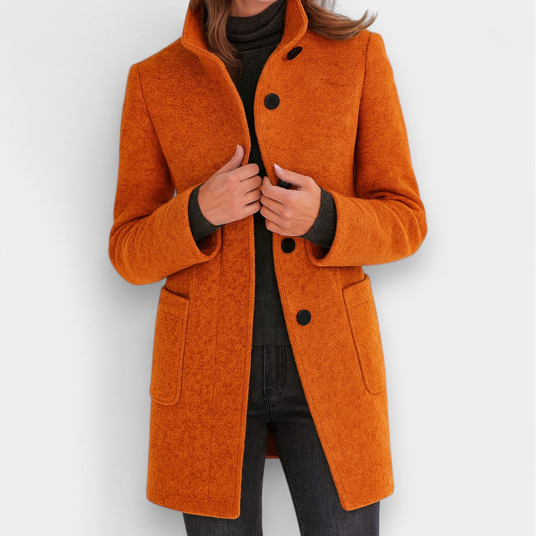 Nela - Abrigo elegante con cuello alto