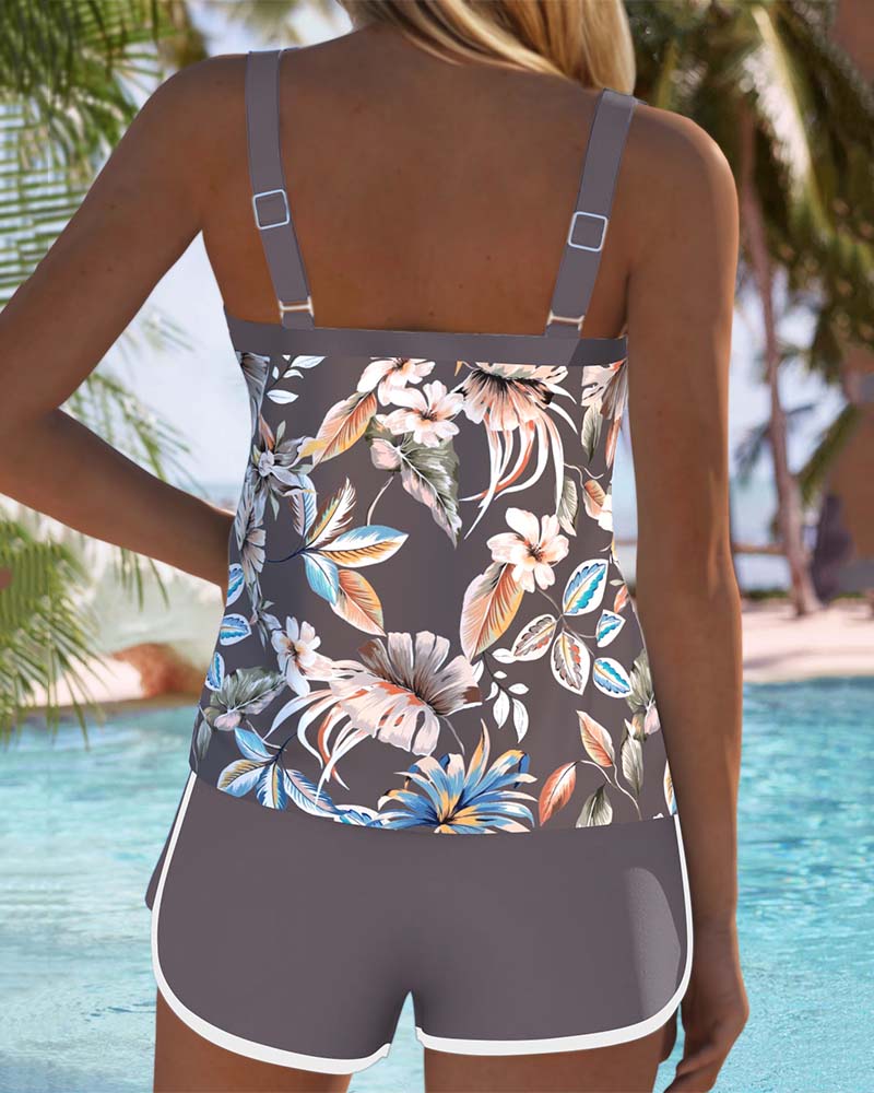 Imke | Tankini sin mangas estampado