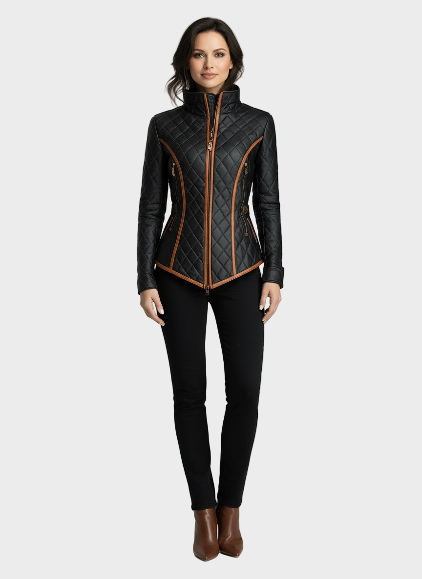 Lillian - Chaqueta acolchada con acolchado en diamante