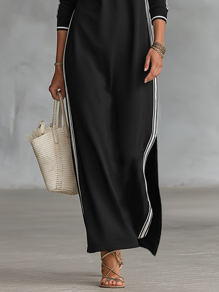 Ropa Maxi Sudadera Con Cuello Botonado