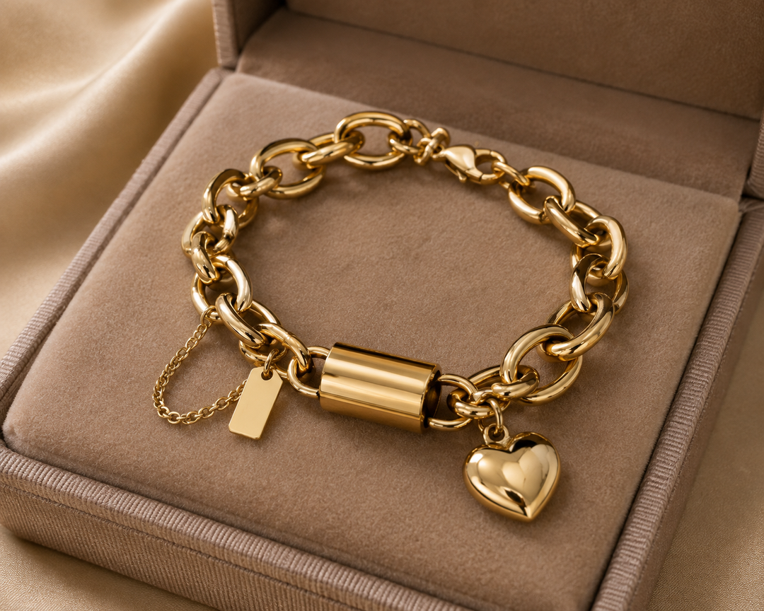 Pulsera Corazón en Oro Isabelle