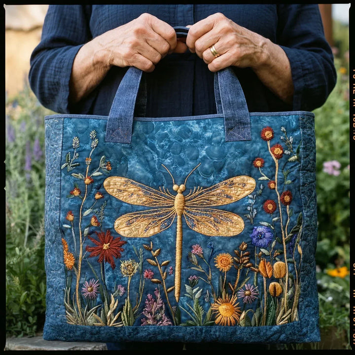Bolsa acolchada - Libélula Dorada