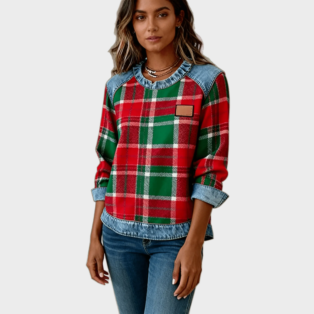 Ivy – Sudadera de Motivo Patchwork para Mujer