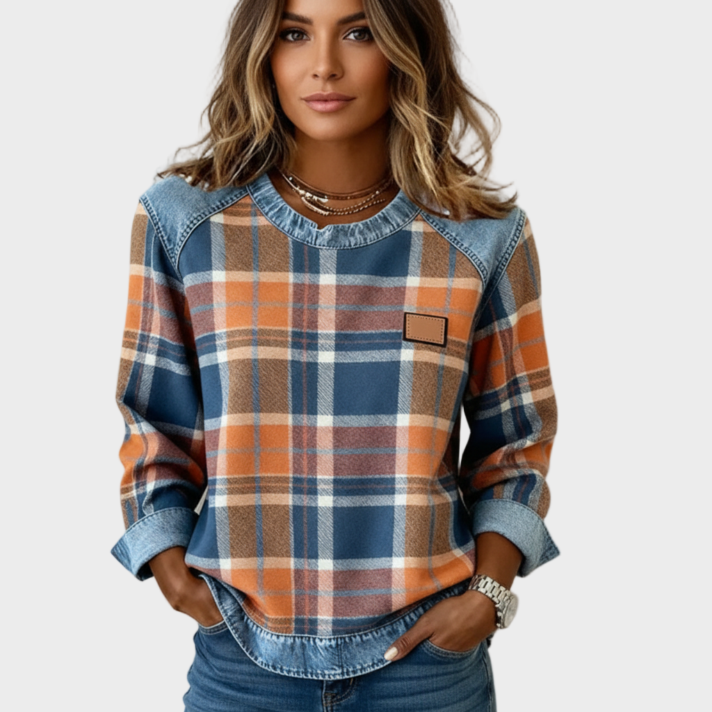 Ivy – Sudadera de Motivo Patchwork para Mujer