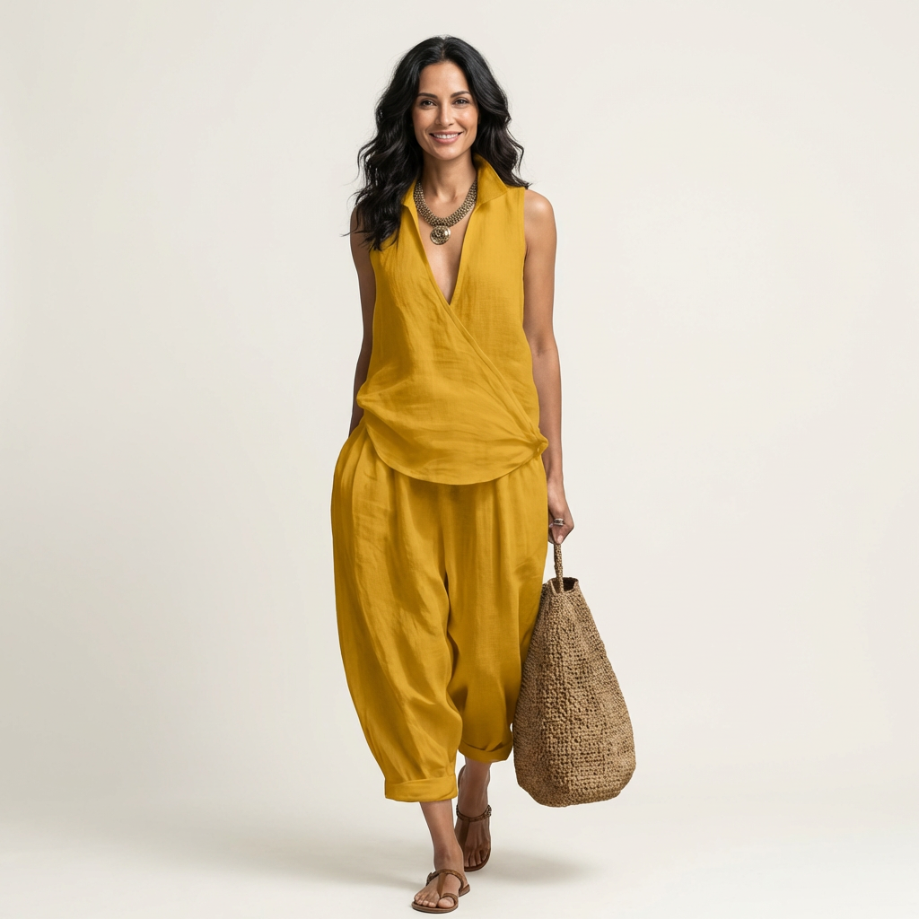 Twiila | Top Cruzado y Pantalón Ancho