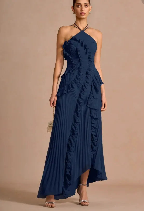 LIYANA | Vestido con volantes en espiral