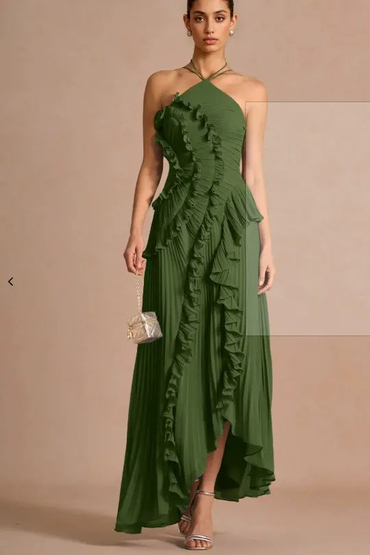 LIYANA | Vestido con volantes en espiral