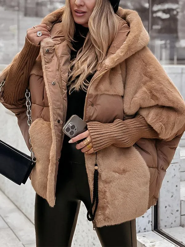 Chaqueta bomber con capucha para mujeres