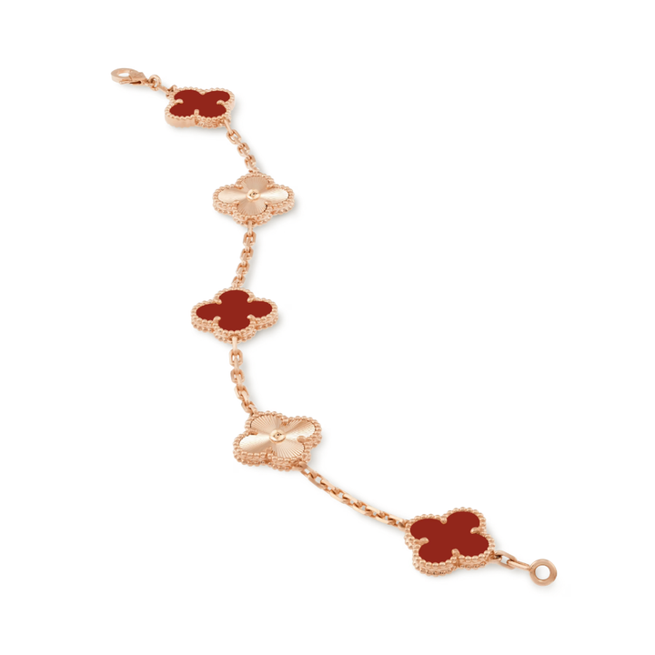 KLEEBLATT | Pulsera guilloché en oro rosa
