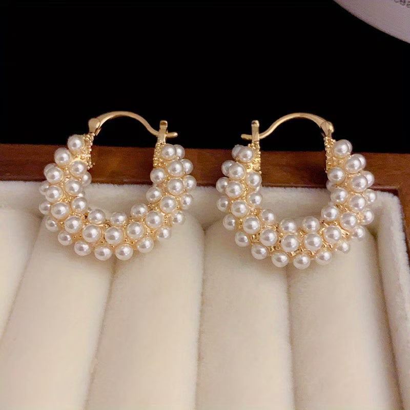 Aros de Perlas Superpuestas