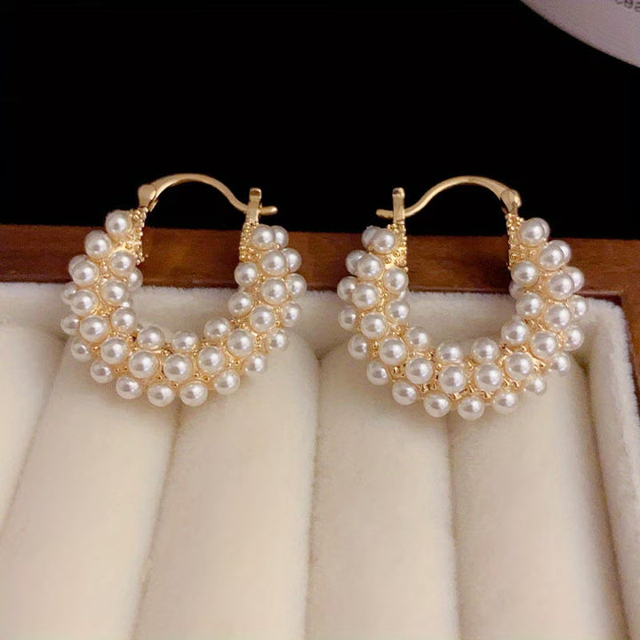 Aros de Perlas Superpuestas