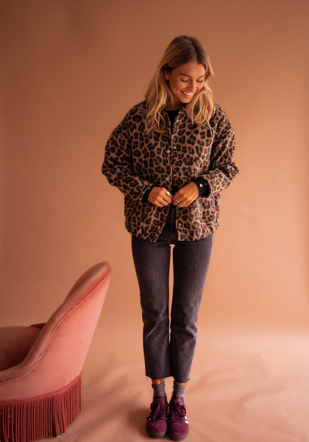 Susanne™ | Chaqueta de moda con estampado de leopardo