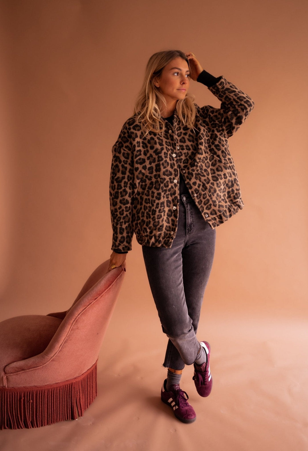 Susanne™ | Chaqueta de moda con estampado de leopardo