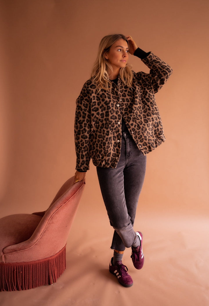 Susanne™ | Chaqueta de moda con estampado de leopardo