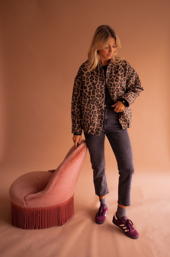 Susanne™ | Chaqueta de moda con estampado de leopardo