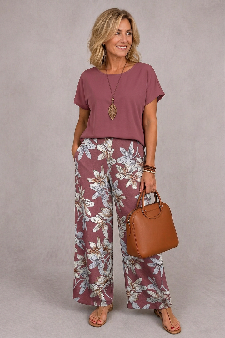 Rosie | Elegante Conjunto Floral de Dos Piezas