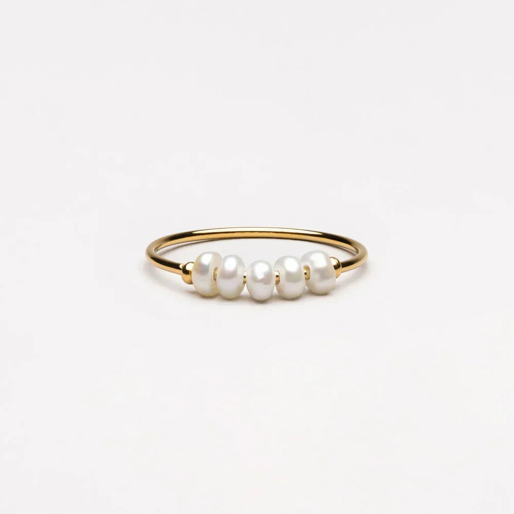 Anillo de perlas de agua dulce