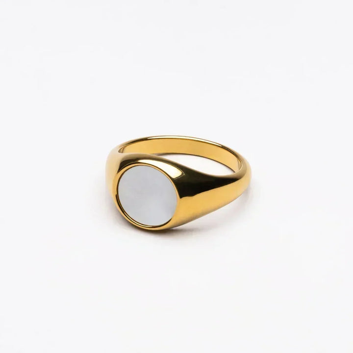 Anillo Sello de Perlas