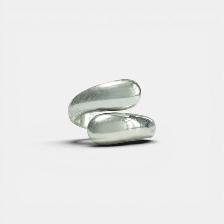 Anillo Chunky abierto en plata esterlina maciza 925 – ajustable en tamaño, hecho a mano