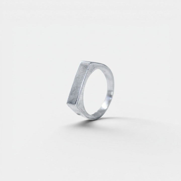 Anillo Sello Riegel Bar en Plata Esterlina 925 hecho a mano