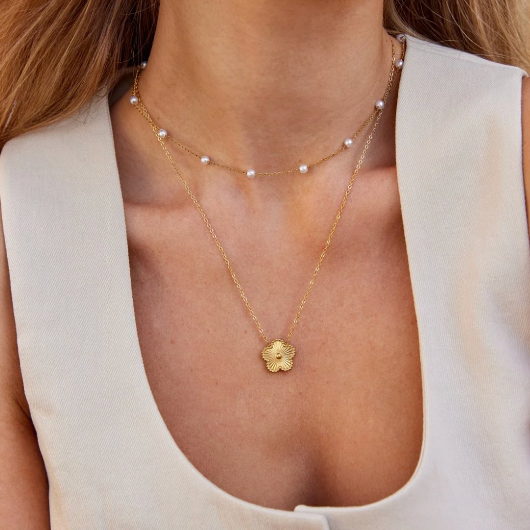 Collar Nura Perla en Oro de 18K