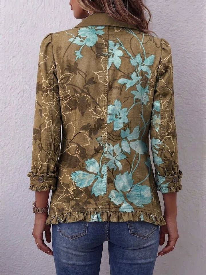 Lilia | Chaqueta Vintage Boho Degradé con Volantes