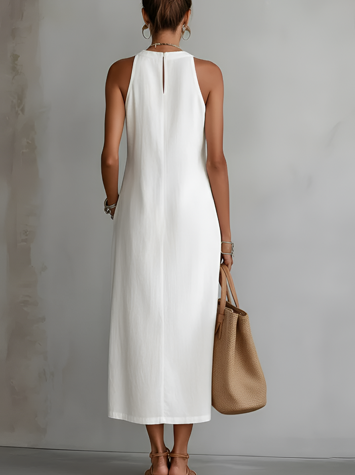 Marit | Vestido bordado ligero y que disimula el vientre con bolsillos