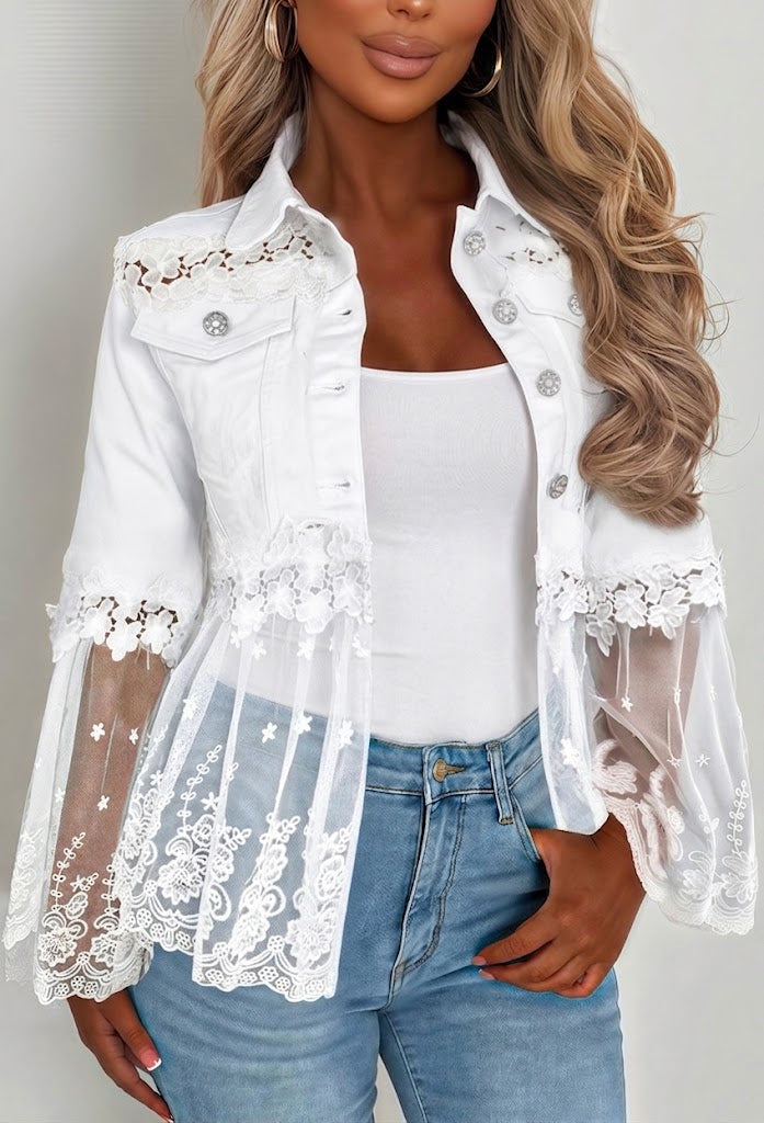 Addison | Chaqueta con inserciones de encaje
