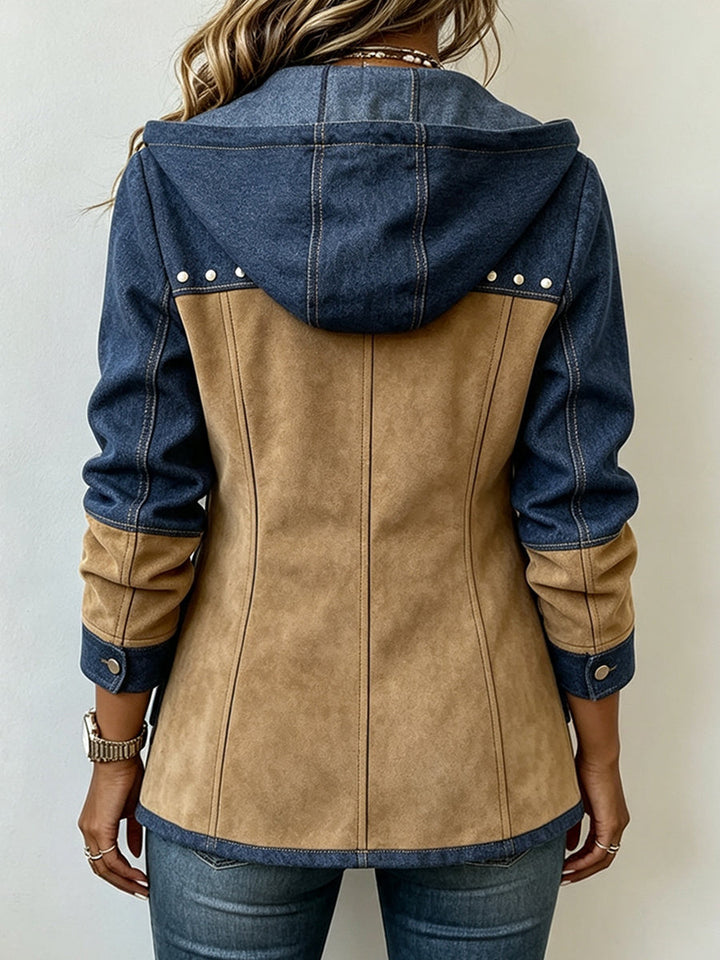 Ava | Chaqueta con Capucha Estilo Patchwork