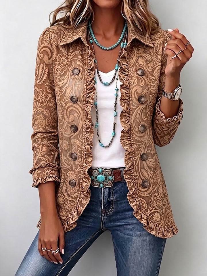 Madison | Chaqueta Ruffle Impresa Bohemia Vintage
