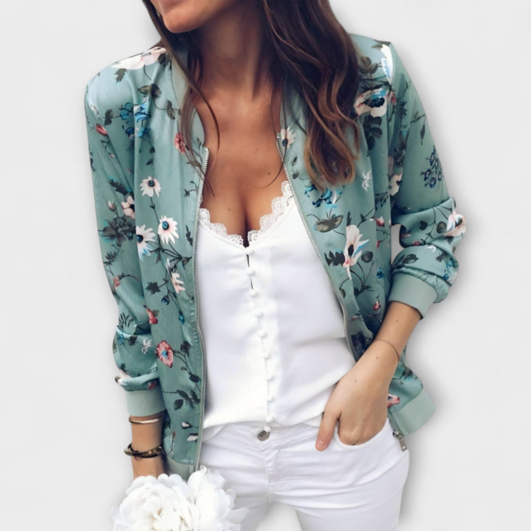 Andreia - Bomber elegante con estampado floral