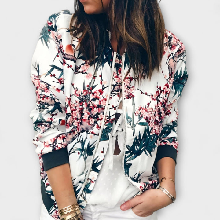 Andreia - Bomber elegante con estampado floral