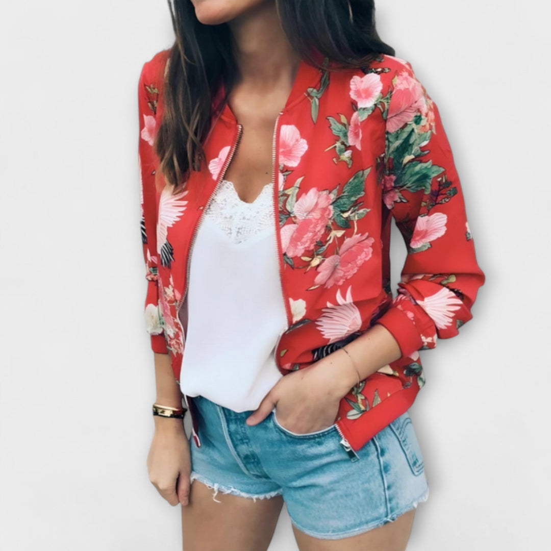 Andreia - Bomber elegante con estampado floral