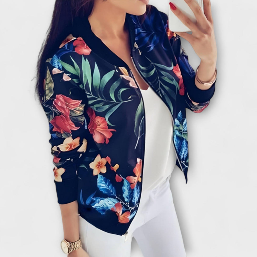 Andreia - Bomber elegante con estampado floral
